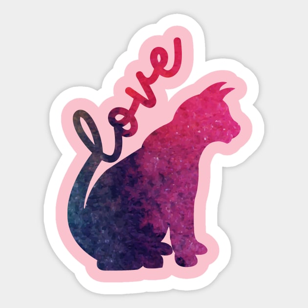 Cat Love Sticker by DBS Designs